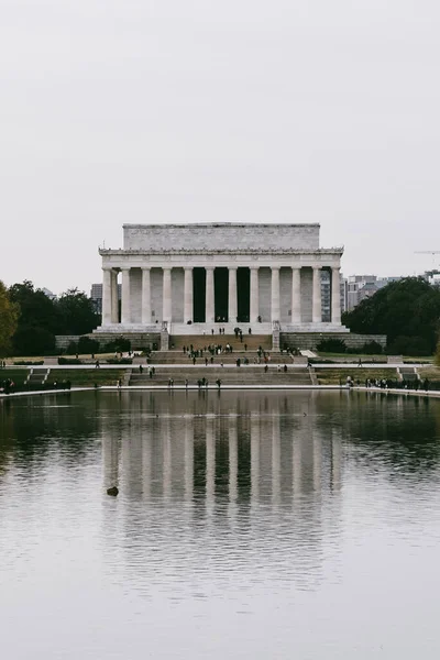 Washington Vereinigte Staaten November 2022 Abraham Lincoln Denkmal Einem Grauen — Stockfoto