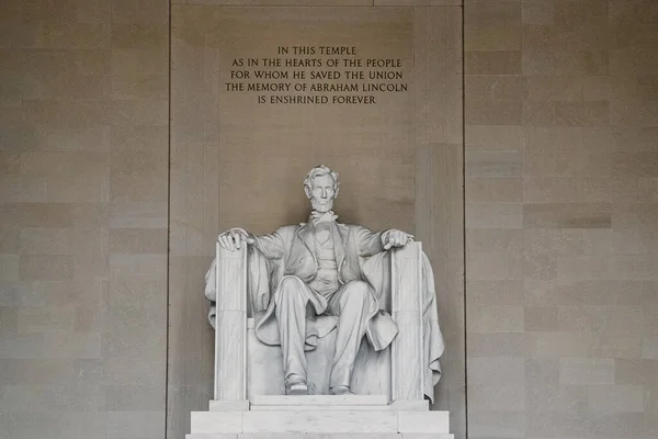 Washington Spojené Státy Listopadu 2022 Památník Abrahama Lincolna Šedém — Stock fotografie