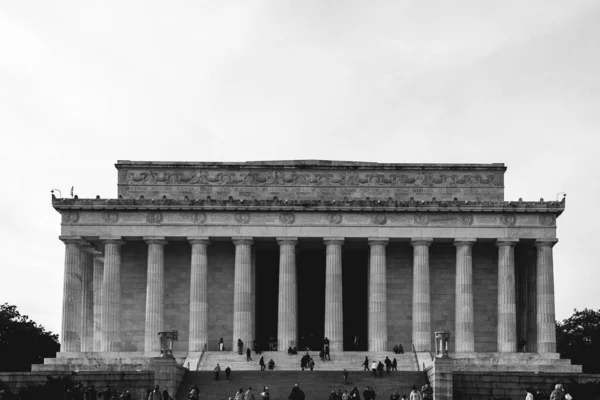 Washington Birleşik Devletleri Kasım 2022 Abraham Lincoln Anıtı Gri — Stok fotoğraf
