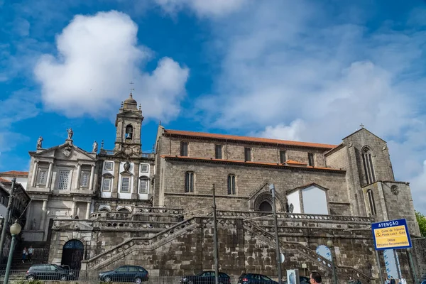 Oporto Portekiz Nisan 2022 Mavi Gökyüzü Ile San Francisco Kilisesi — Stok fotoğraf