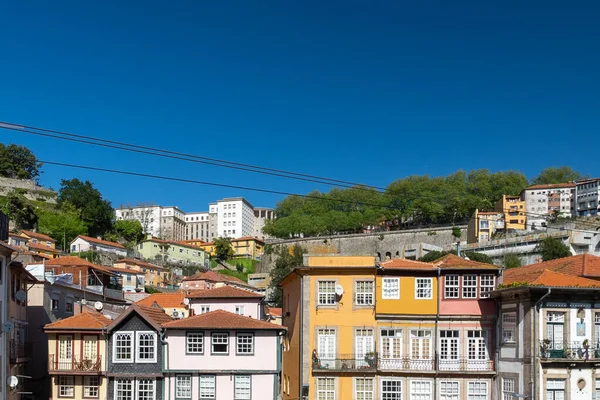 Porto Portugalia Kwietnia 2022 Dzielnica Alfandega Przed Domami Duero Fasadami — Zdjęcie stockowe