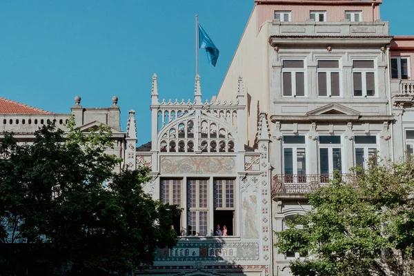 Porto Portugal Abril 2022 Livraria Famos Lello Com Sua Arquitetura — Fotografia de Stock