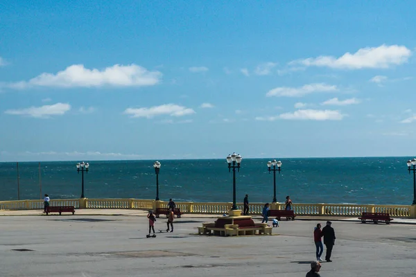 Paysage Panoramique Matosinhos Plage Avec Vue Sur Mer Les Bâtiments — Photo