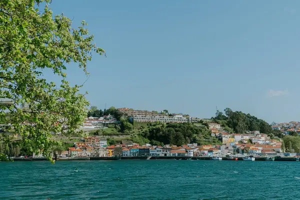 Panorama Landskap Douro Och Porto Och Vila Nova Gaia Bakgrunden — Stockfoto