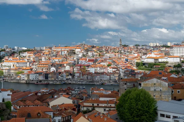 Panoramautsikt Över Porto Med Luis Bron Och Dourofloden Porto Portugal — Stockfoto