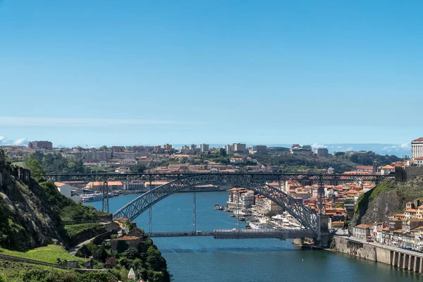 Paesaggio Panoramico Porto Con Ponte Luis Fiume Douro Oporto Portogallo — Foto Stock
