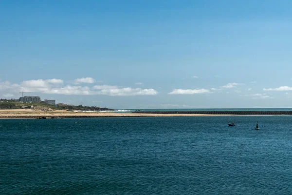 stock image Beaches and view of Vila nova de gaia and douro river. Oporto. Portugal. 