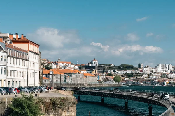 Porto Portugal Abril 2022 Viaduto Cais Das Pedras Com Paisagem — Fotografia de Stock