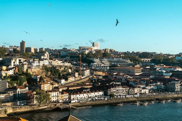 Vila Nova Gaia Vinkällare Och Rio Douro Porto Portugal — Stockfoto