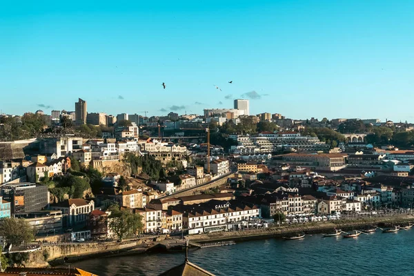 Vila Nova Gaia Vinkällare Och Rio Douro Porto Portugal — Stockfoto