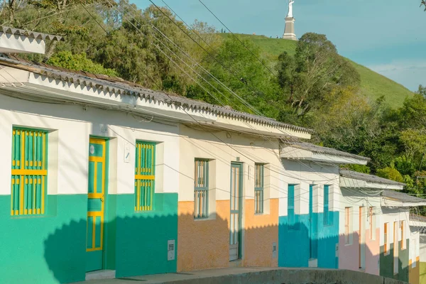 Jerico Antioquia Colômbia Março 2023 Fachada Casas Com Arquitetura Colonial — Fotografia de Stock
