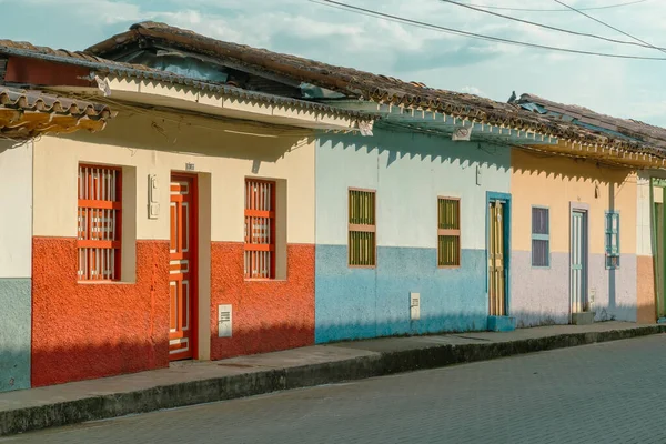 Jerico Antioquia Colombia Marzo 2023 Fachada Casas Con Arquitectura Colonial — Foto de Stock