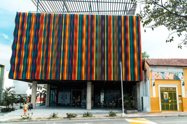 stock image Barranquilla, Atlntico, Colombia. March 3, 2023: The House of the Carnival of Barranquilla with blue sky.