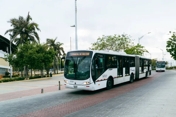 Barranquilla Attico Κολομβία Μαρτίου 2023 Λεωφορείο Transmetro Ενσωματωθεί Στις Μεταφορές — Φωτογραφία Αρχείου