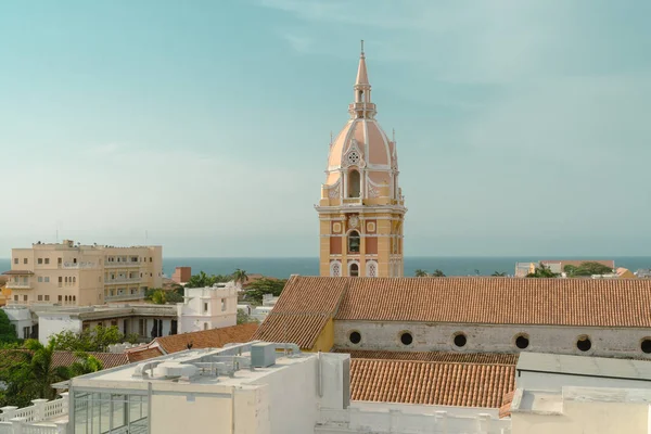 Cartagena Bolivar Kolombiya Mart 2023 Skenderiye Katedrali Aziz Catherine Mavi — Stok fotoğraf