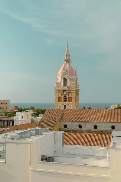 Cartagena Bolivar Kolombiya Mart 2023 Skenderiye Katedrali Aziz Catherine Mavi — Stok fotoğraf