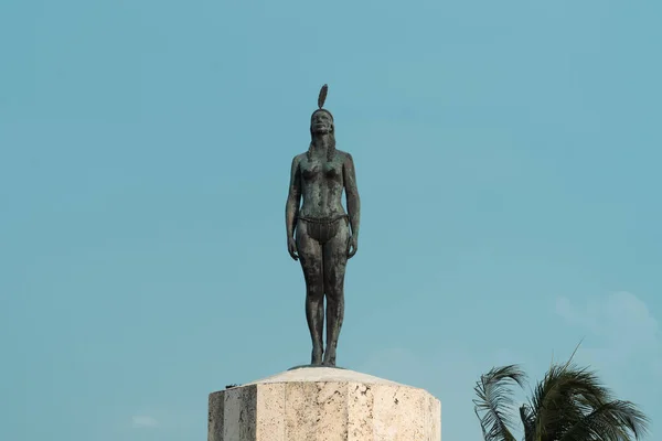 Cartagena Bolivar Colombie Mars 2023 Monument Inde Catalina Ciel Bleu — Photo