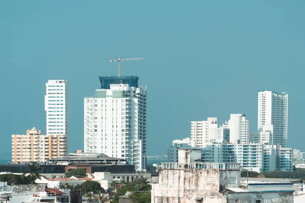 Cartagena Bolivar Kolumbia 2023 Március Panorámás Táj Fallal Körülvett Városról — Stock Fotó