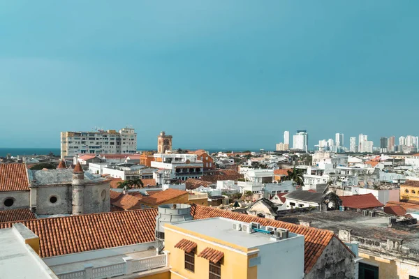 Cartagena Bolivar Colombia March 2023 Panoramic Landscape Walled City Its — Stock Photo, Image