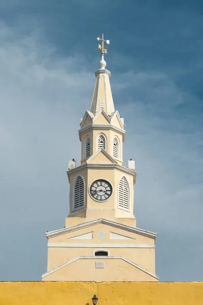 Cartagena Bolivar Colombia March 2023 Monument Clock Tower Blue Sky — Stock Photo, Image