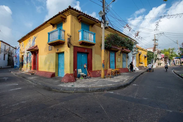 Cartagena Bolivar Kolombiya Mart 2023 Gethsemane Sokaklarında Mimarlık Cephe — Stok fotoğraf
