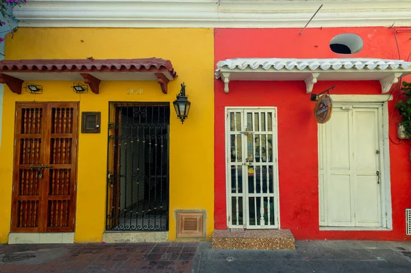 Cartagena Bolívar Colômbia Março 2023 Arquitetura Fachada Nas Ruas Getsêmani — Fotografia de Stock