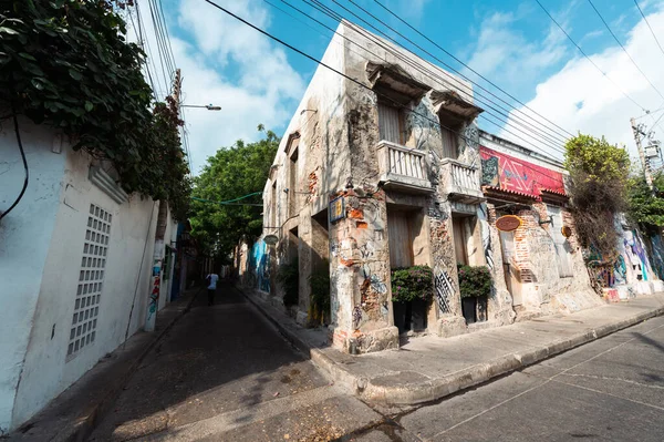 Cartagena Bolivar Colombia Mars 2023 Arkitektur Och Fasad Getsemanes Gator — Stockfoto