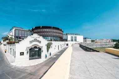 Cartagena, Bolivar, Kolombiya. 16 Mart 2023 La Serrezuela Tiyatro Sirki ve mimarisi.