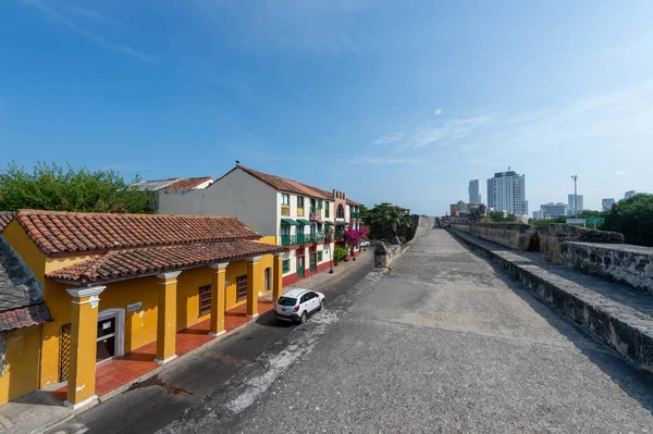 Cartagena Bolívar Colômbia Março 2023 Fachada Arquitetura Colonial Cidade Murada — Fotografia de Stock