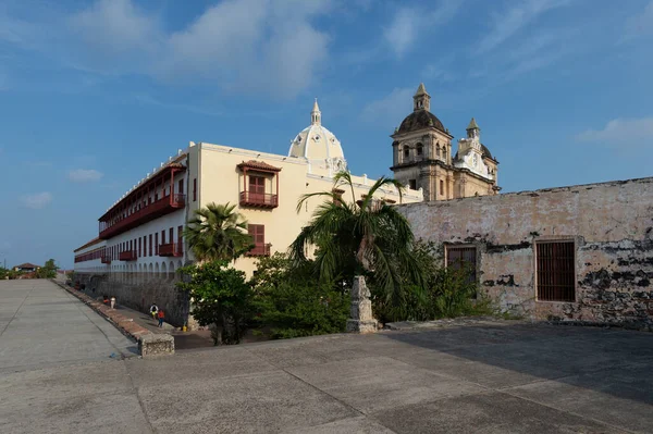 Картахена Боливар Колумбия Марта 2023 Года Архитектура Церкви Сан Педро — стоковое фото