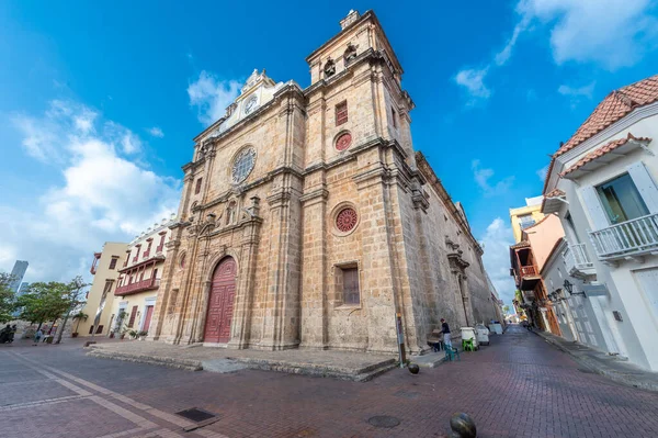 Cartagena Bolívar Colômbia Março 2023 Arquitetura Igreja San Pedro Claver — Fotografia de Stock