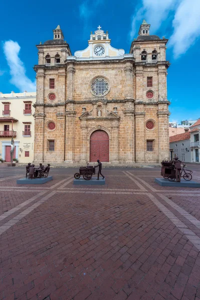 Cartagena Bolivar Kolumbia 2023 Március San Pedro Claver Templom Építészete — Stock Fotó