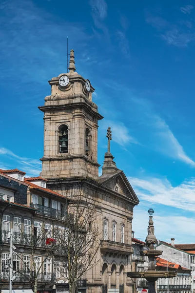 Guimaraes Portekiz Nisan 2022 Peter Bazilikası Nın Mimarisi Cephesi — Stok fotoğraf
