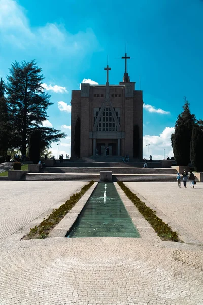 Guimarães Portugal Abril 2022 Santuário Igreja Penha Com Céu Azul — Fotografia de Stock