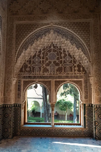Granada Spain April 2022 Interior Generalife Palace Columns — Stock Photo, Image