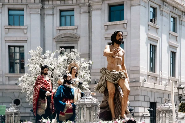 Granada Espaa Aprile 2022 Processione Domenicale Della Resurrezione Con Sculture — Foto Stock