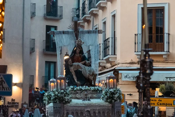 Granada Espaa Abril 2022 Procesión Dominical Resurrección Con Esculturas Multitudes —  Fotos de Stock