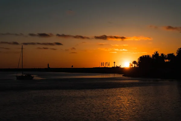Landschaft Mit Sonnenuntergang Der Mündung Des Duero Porto Portugal — Stockfoto