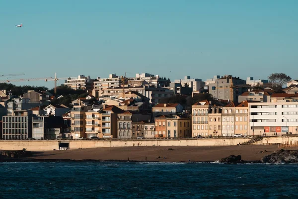 从迪耶罗河河口到大西洋的风景 葡萄牙波尔图 — 图库照片