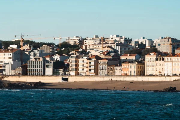 Пейзаж Устья Реки Дуэро Атлантике Опорту Португалия — стоковое фото