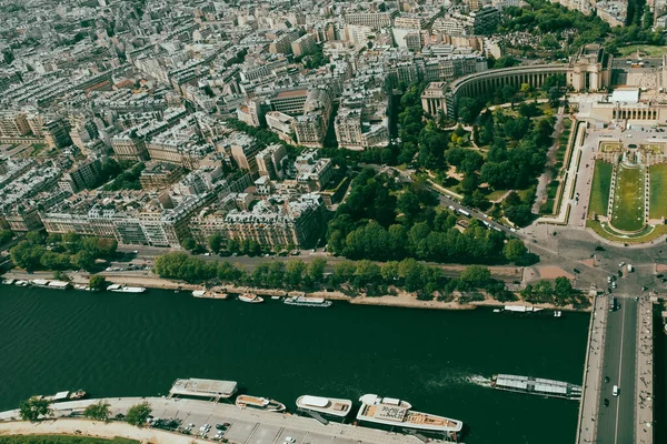 París Francia Abril 2022 Palacio Chaillot Sus Jardines Vista Panorámica — Foto de Stock