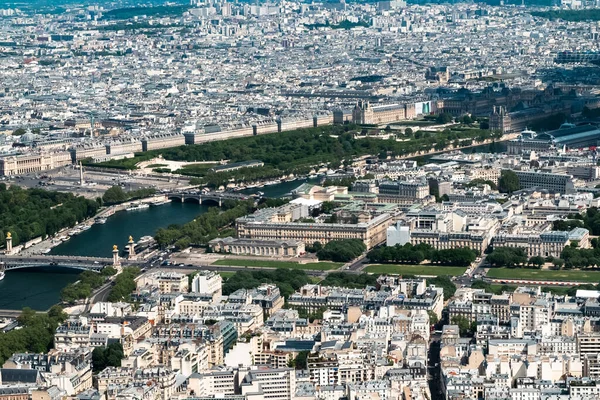 Paris Panoramico Sullo Sfondo Collina Montmartre Chiesa Sacre Coeur Parigi — Foto Stock