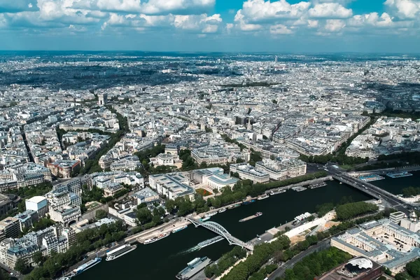 Luftaufnahme Von Paris Mit Seine Frankreich — Stockfoto