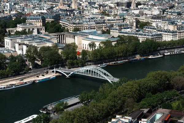 Widok Lotu Ptaka Paryż Sekwana Francja — Zdjęcie stockowe