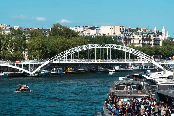 Puente Sobre Río Sena Francia — Foto de Stock