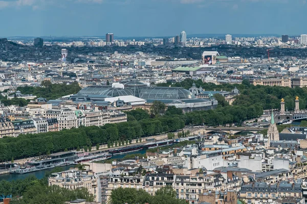 Panoramiczny Paryż Wieży Eiffla Widok Sekwaną Rzekę Paryż Francja — Zdjęcie stockowe