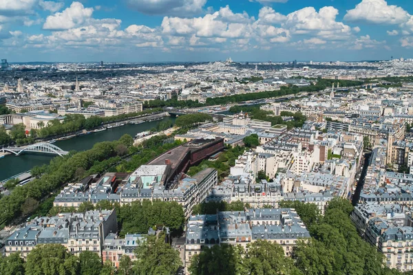 Paris Panoramique Depuis Tour Eiffel Vue Sur Seine Paris France — Photo