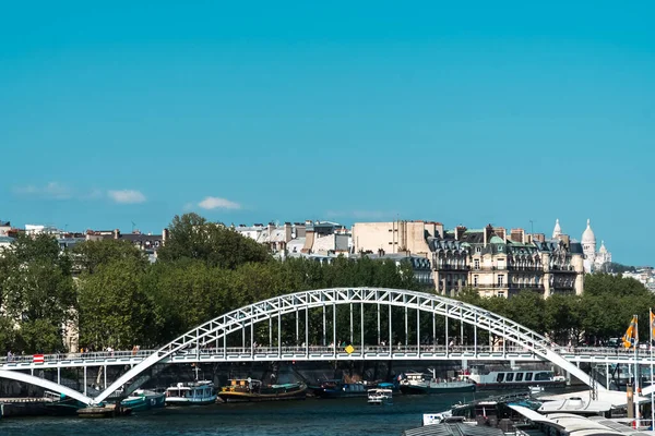 Parigi Francia Aprile 2022 Passerella Debilly Con Ponte Parigi Fiume — Foto Stock