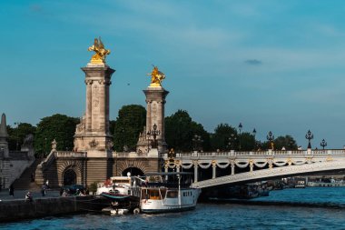 Paris, Fransa 'daki Seine nehri üzerindeki tarihi köprü