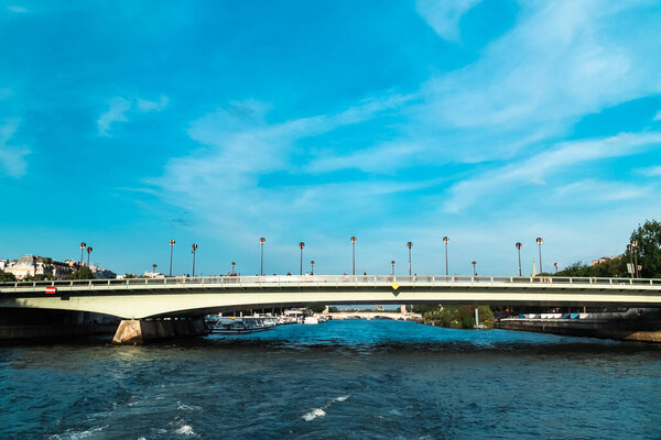 Bridges over Seine river in Paris, France